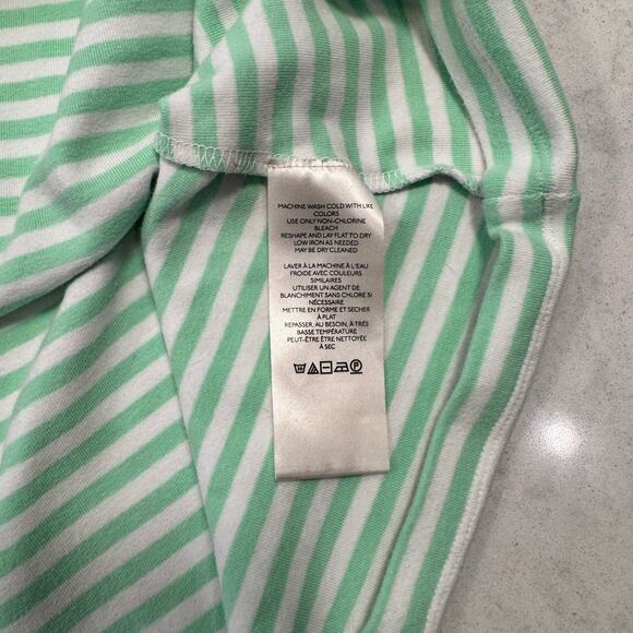 Maeve Cotton Tank Top Green & White Striped Women's XL French Coastal Spring - Picture 7 of 12